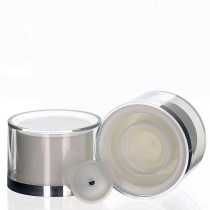 Cap Simon white/clear & silver ring with assembled reducer