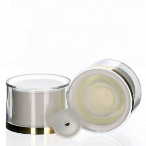 Cap Simon white/clear & gold ring with assembled reducer